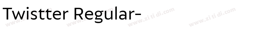Twistter Regular字体转换